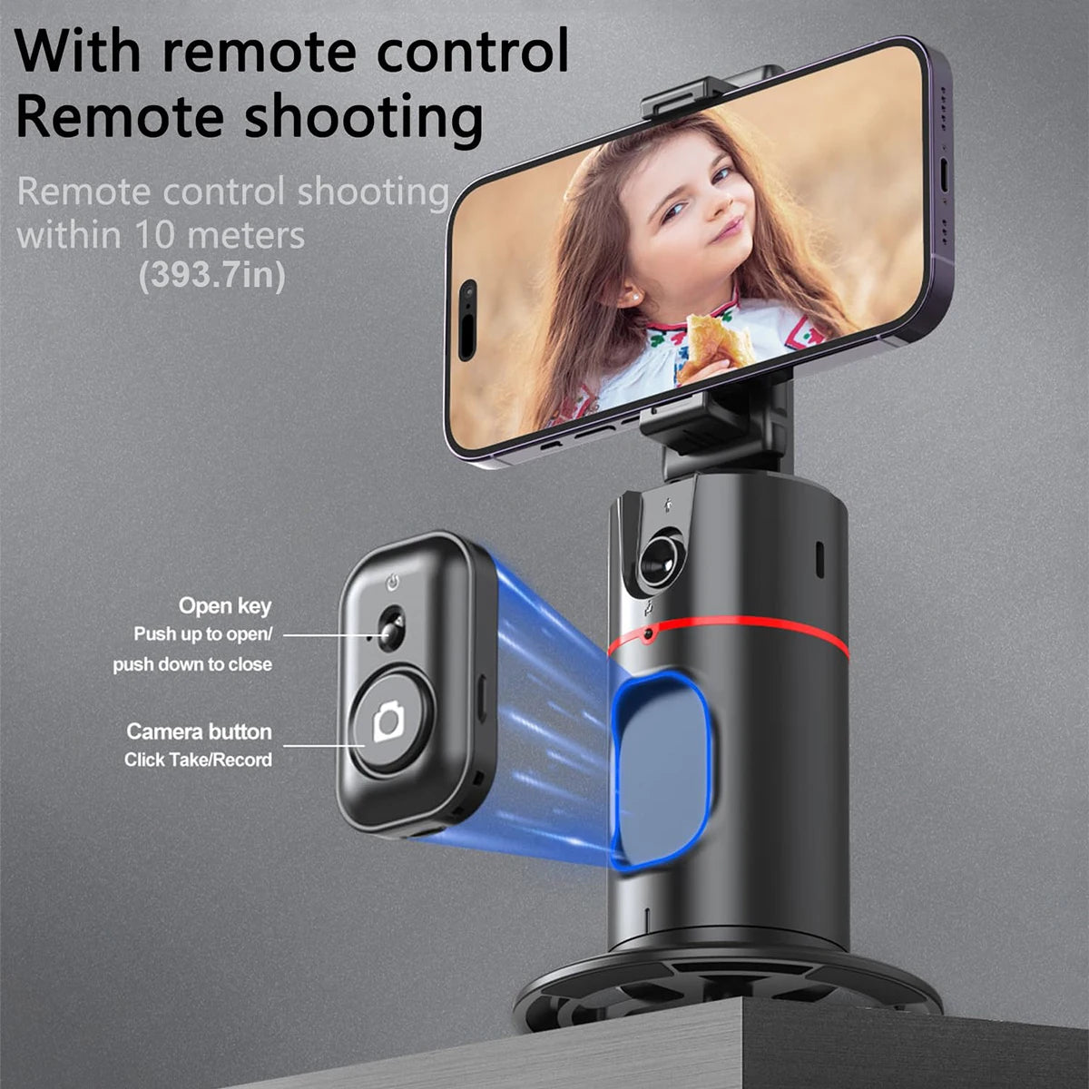 Revolutionary 360° Auto Face Tracking Phone Holder Stand - Perfect for Mobile Vlogging and Live Streaming!