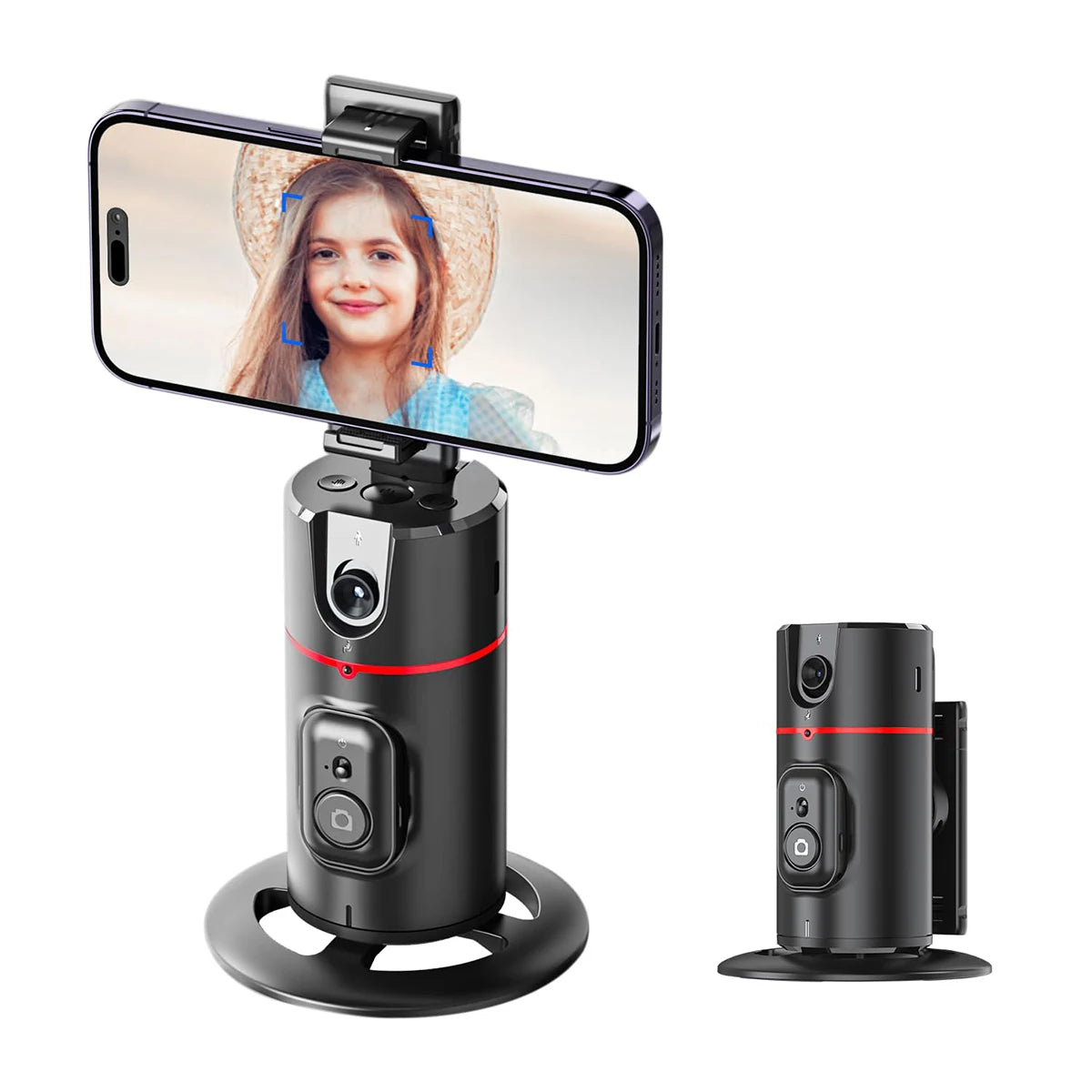 Revolutionary 360° Auto Face Tracking Phone Holder Stand - Perfect for Mobile Vlogging and Live Streaming!